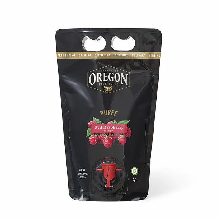 Oregon Fruit Puree Red Raspberry 49oz Pouch