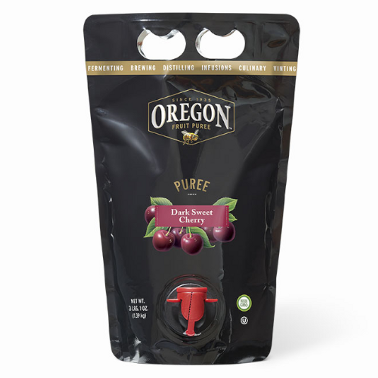 Oregon Fruit Puree Dark Sweet Cherry 49oz Pouch