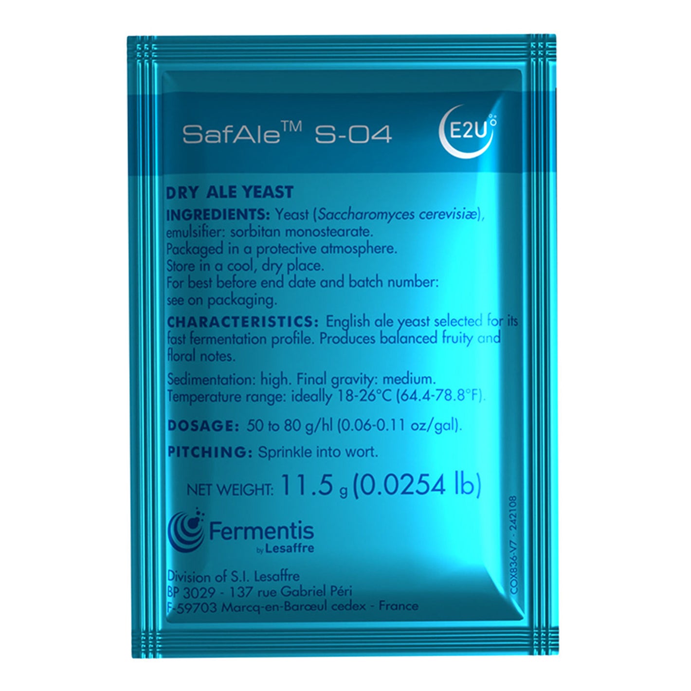 Safale S-04 English Ale Yeast - Fermentis