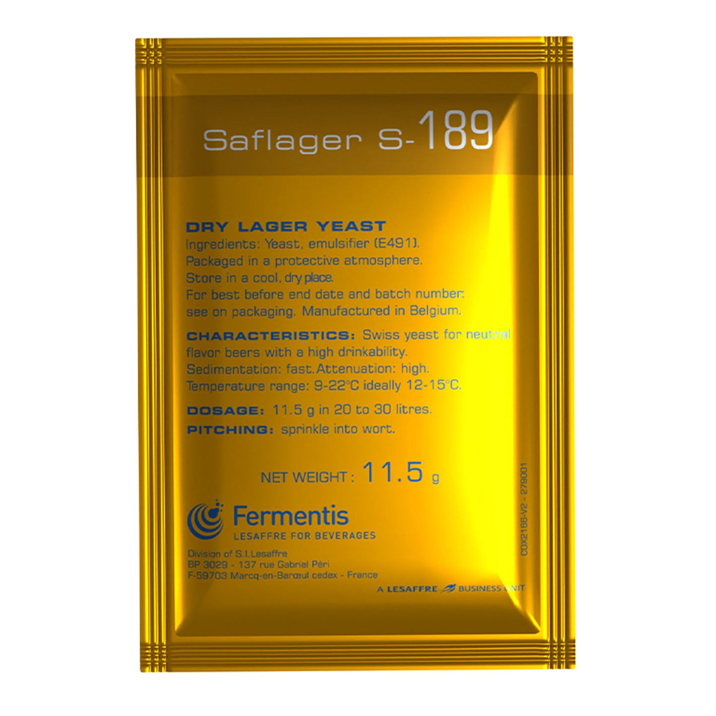 Saflager S-189 Lager Yeast - Fermentis
