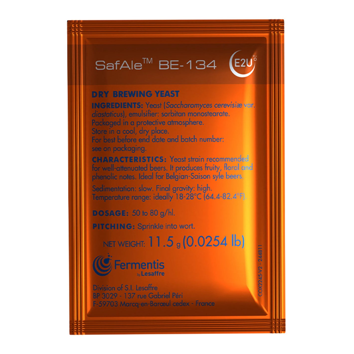 Safale BE-134 Belgian Ale Yeast - Fermentis