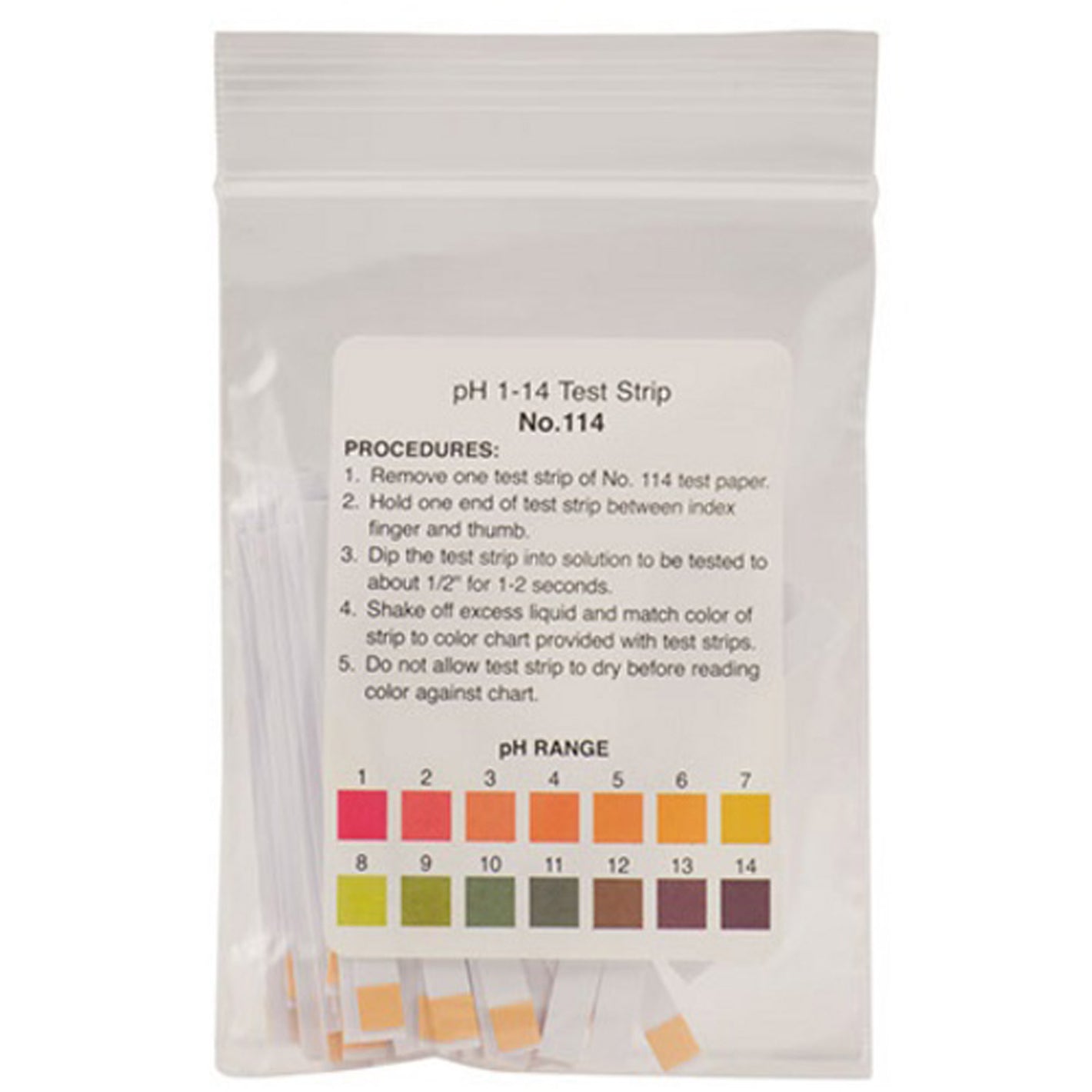 pH Strips 1-14 50 count