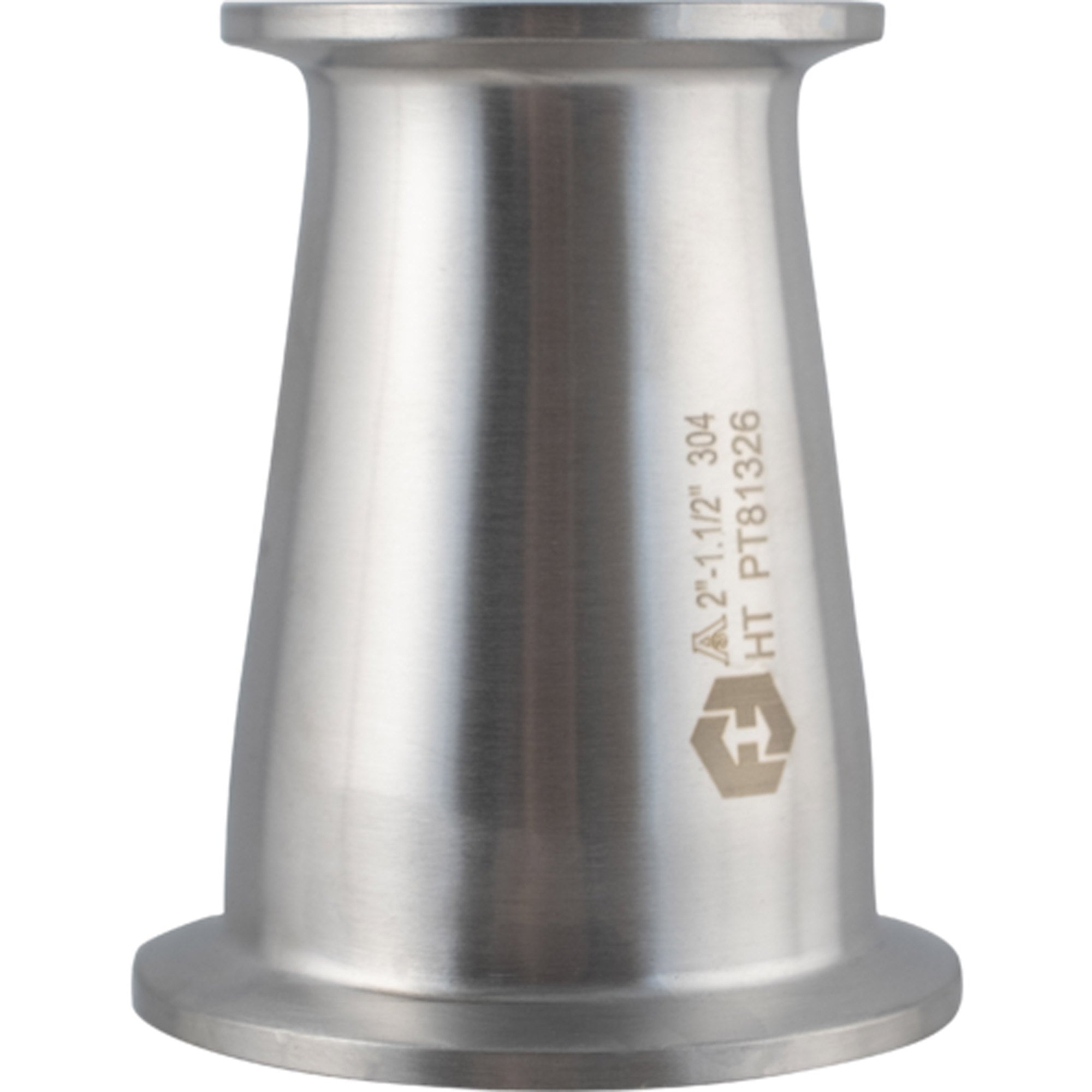 Triangle Reducer ForgeFit® Stainless Tri-Clamp Concentric Reducer - 2 in. x 1.5 in.