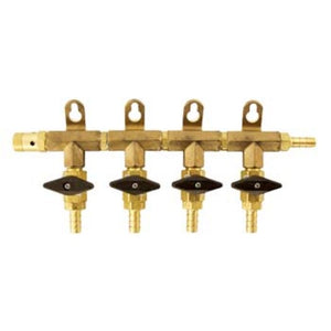 4-Way Brass Gas Manifold