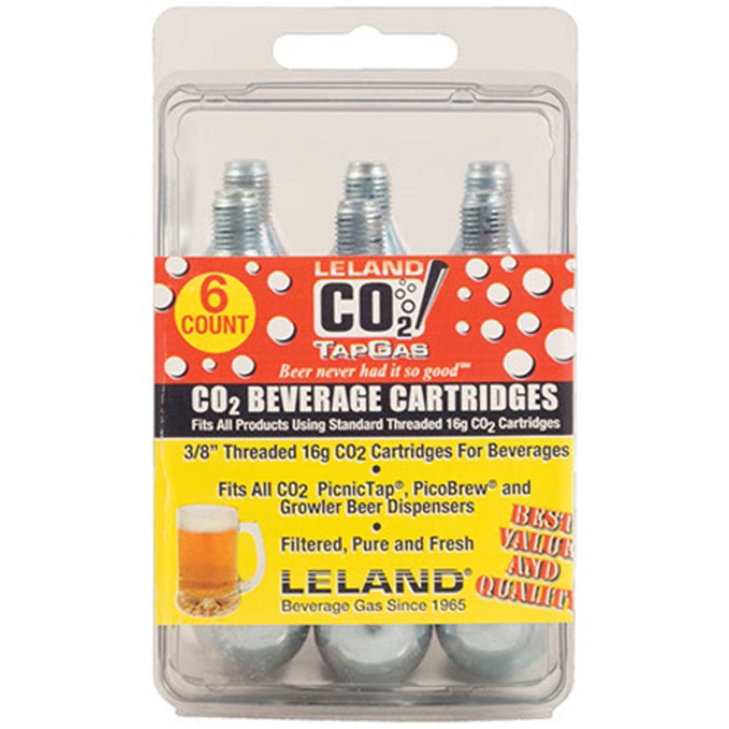 CO2 Cartridge (16g) Threaded - 6 Count