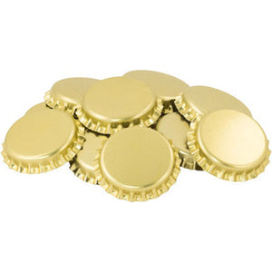 26mm Gold Oxygen Absorbing Bottle Caps 50 Pack