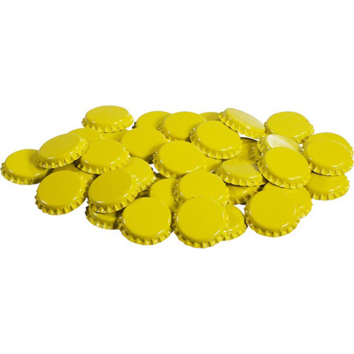 26mm Yellow Oxygen Absorbing Bottle Caps 50 Pack