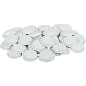 26mm White Oxygen Absorbing Bottle Caps 50 Pack