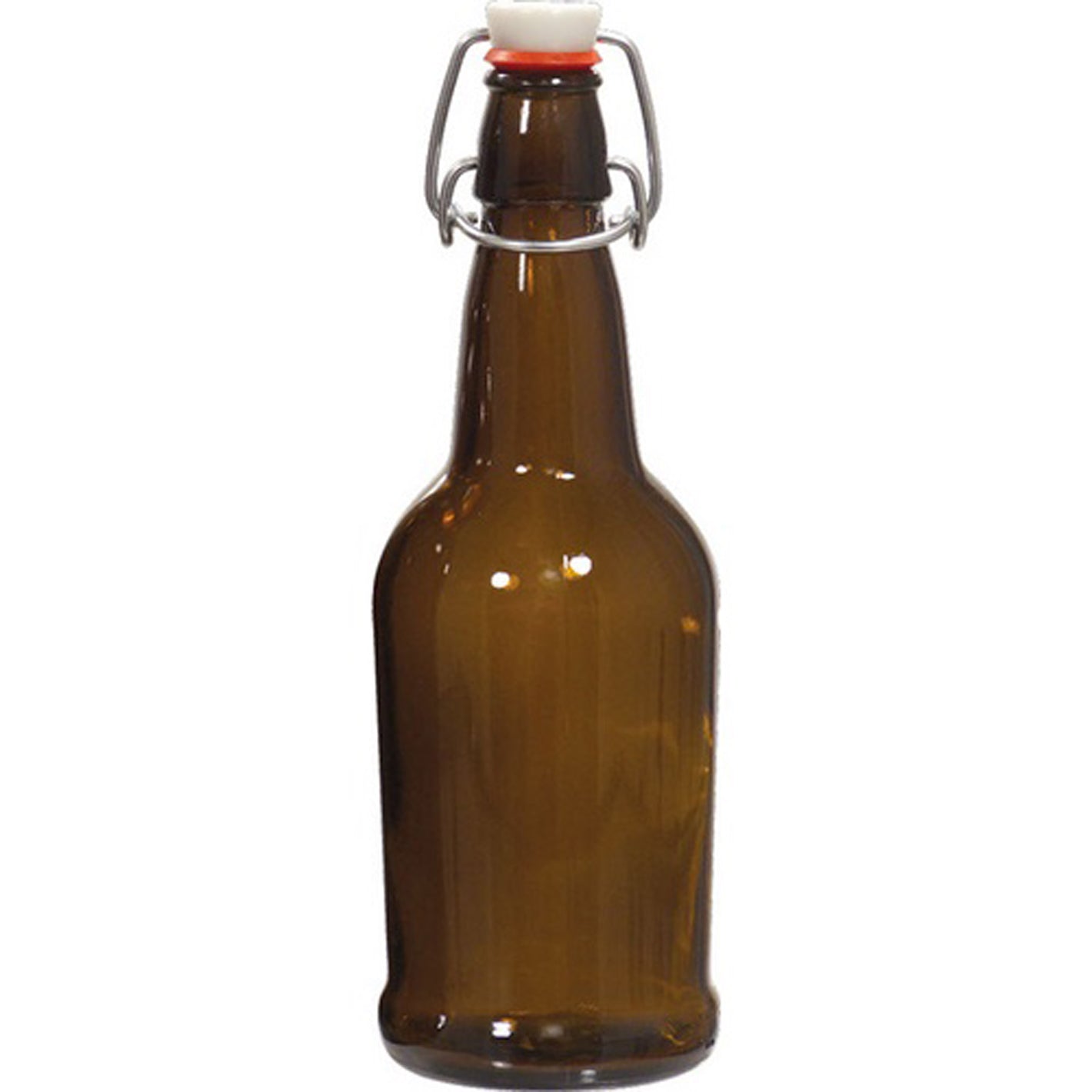 16oz Amber Flip-Top Case of 12