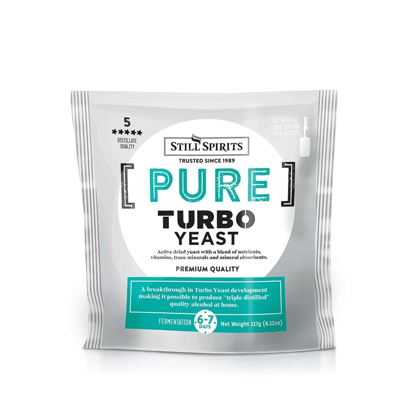 Turbo Yeast Triple Distilled (Pure) (Still Spirits)