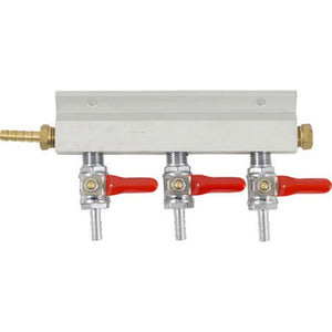 3 Way Gas Manifold - 1/4 in. (Aluminum)