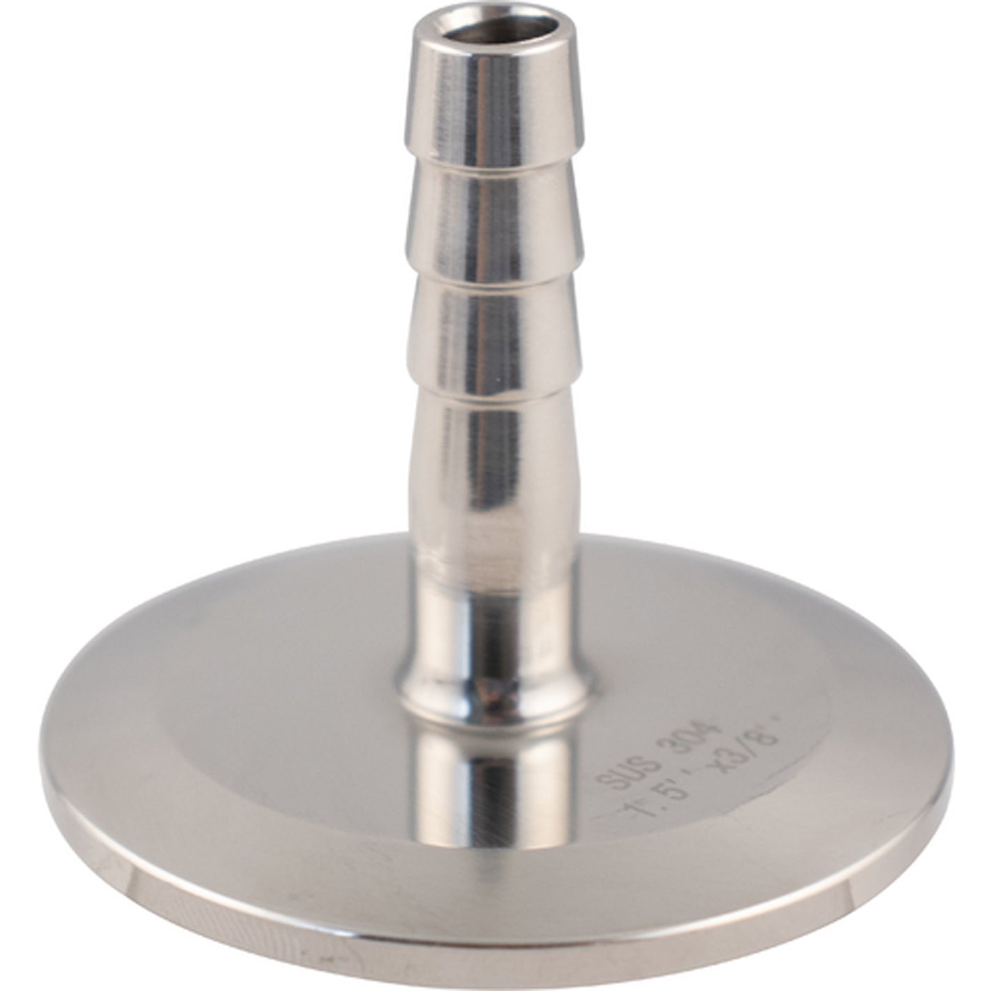 Stainless - 1.5" TC x 3/8" Barb