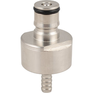Carbonation and Line Cleaning Ball Lock Quick Disconnect (QD) Cap - Stainless